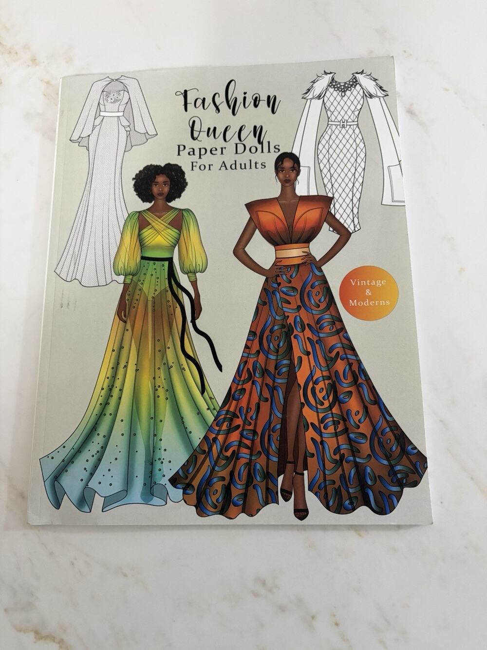 Fashion Queen Paper Dollcoloring Book For Adults